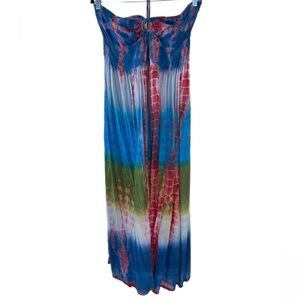 Mandala multicolor tie dye maxi dress for festival